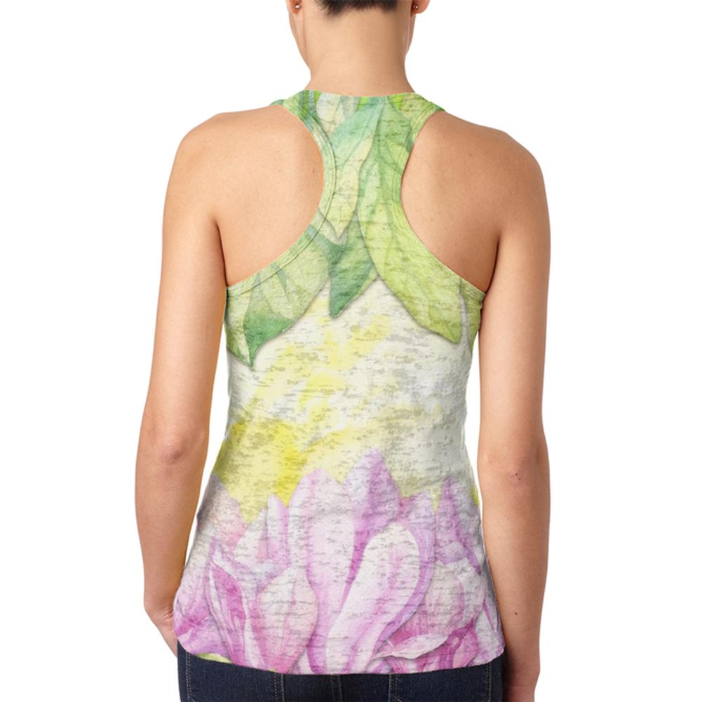 Mardi Gras French Quarter Magnolias at Sunrise Juniors Burnout Racerback Tank Top Juniors Tank Tops Old Glory