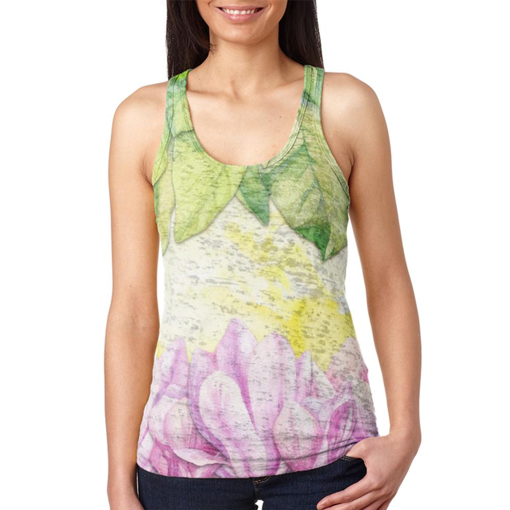 Mardi Gras French Quarter Magnolias at Sunrise Juniors Burnout Racerback Tank Top Juniors Tank Tops Old Glory 2XL Multi