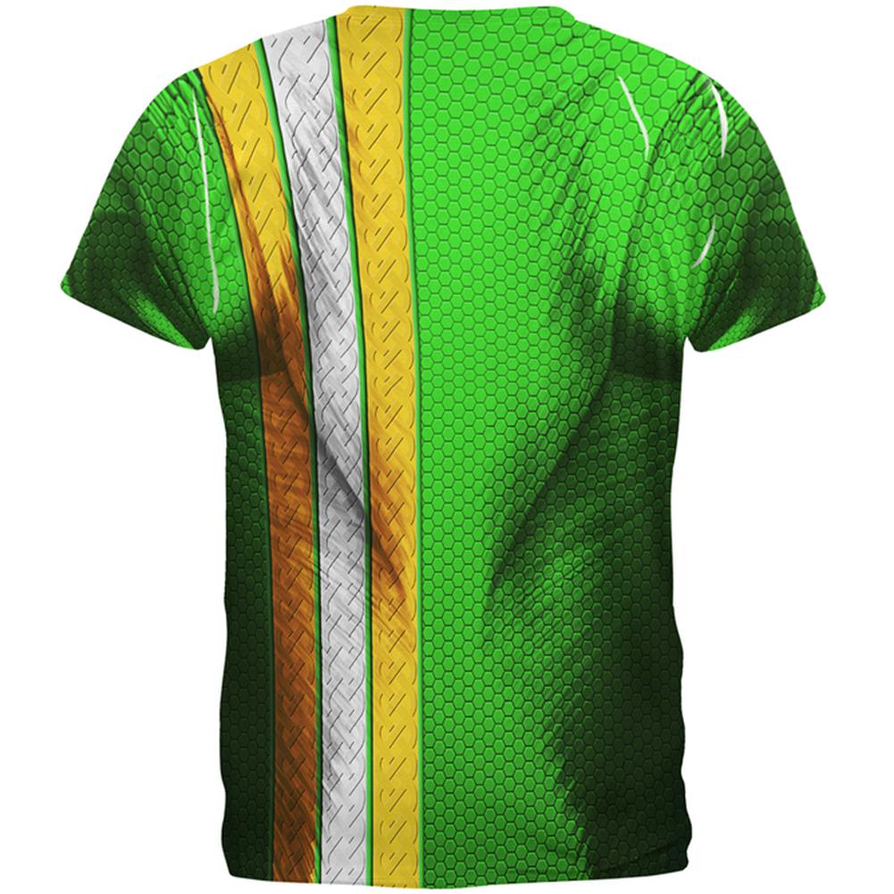 St Patrick's Day Irish Champion Superhero Costume All Over Mens T Shirt Men's T-Shirts Old Glory