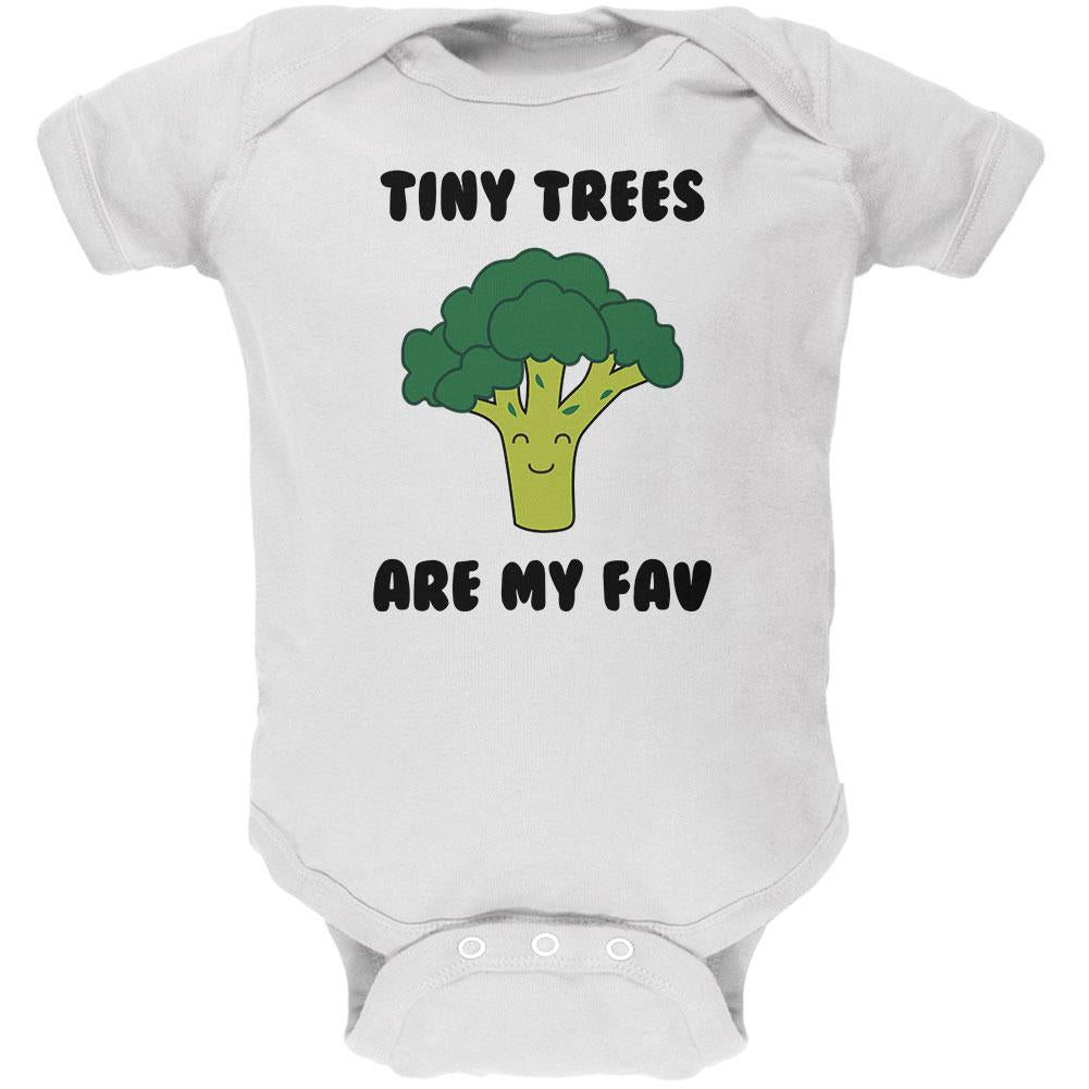 Vegetable Broccoli Tiny Trees are My Favorite Funny Soft Baby One Piece Baby One Piece Old Glory 0-3M White