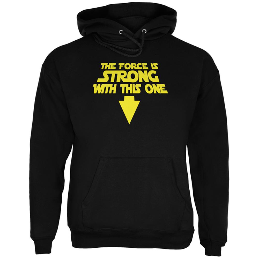 The Force Is Strong With This One Mens Hoodie Men's Hoodies Old Glory 2XL Black
