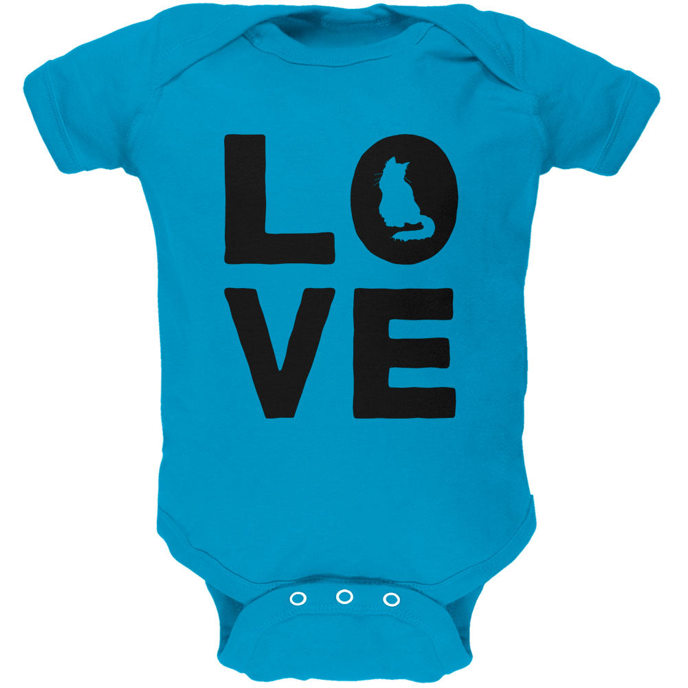 Cat Love Soft Baby One Piece Baby One Piece Old Glory 0-3M Blue