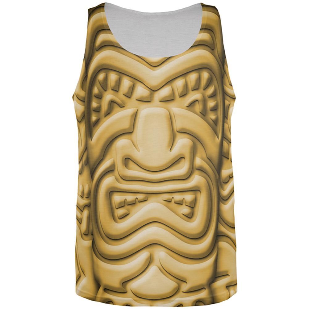 Tiki God Gold Face Luau All Over Mens Tank Top Men's Tank Tops Old Glory 2XL Multi