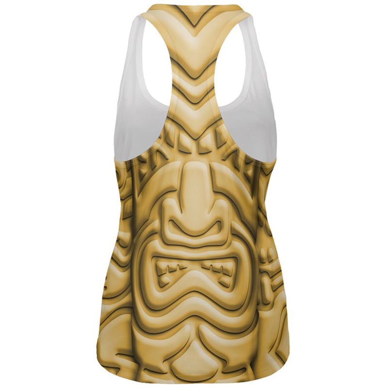 Tiki God Gold Face Luau All Over Womens Work Out Tank Top Women's Tank Tops Old Glory