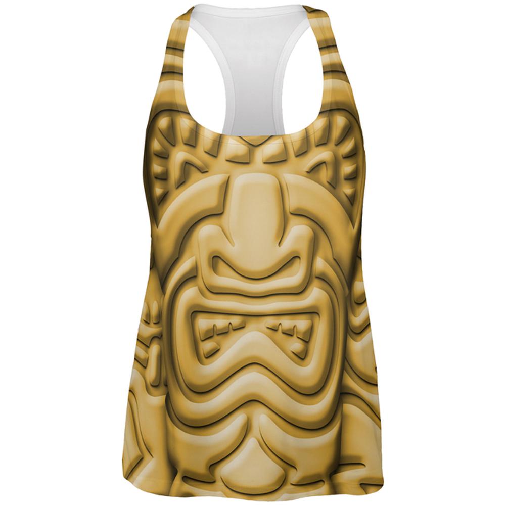 Tiki God Gold Face Luau All Over Womens Work Out Tank Top Women's Tank Tops Old Glory 2XL Multi