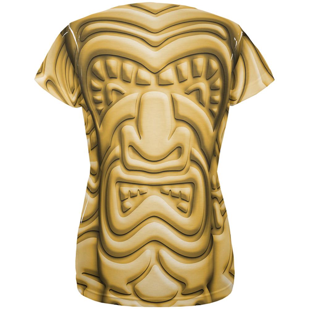 Tiki God Gold Face Luau All Over Womens T Shirt Women's T-Shirts Old Glory