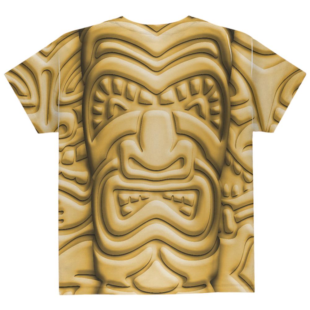 Tiki God Gold Face Luau All Over Youth T Shirt Youth T-Shirts Old Glory