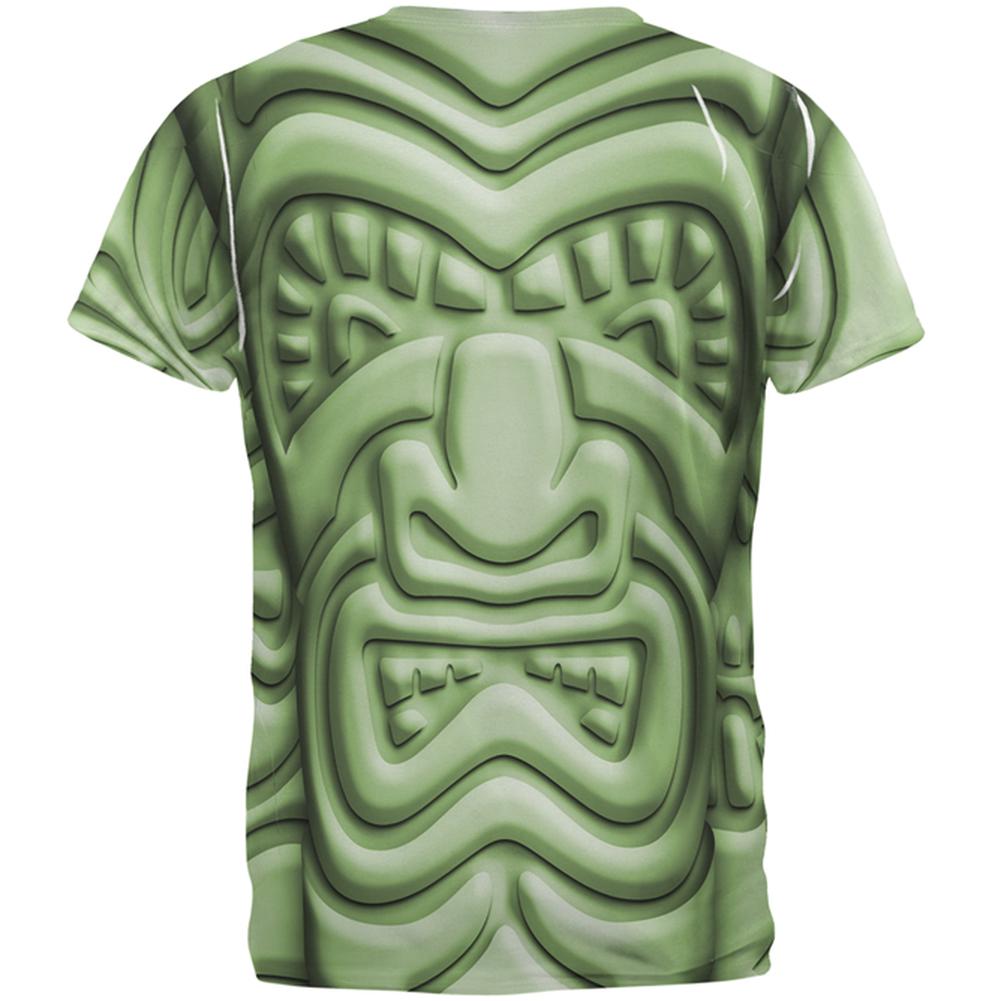 Tiki God Green Face Luau All Over Mens T Shirt Men's T-Shirts Old Glory