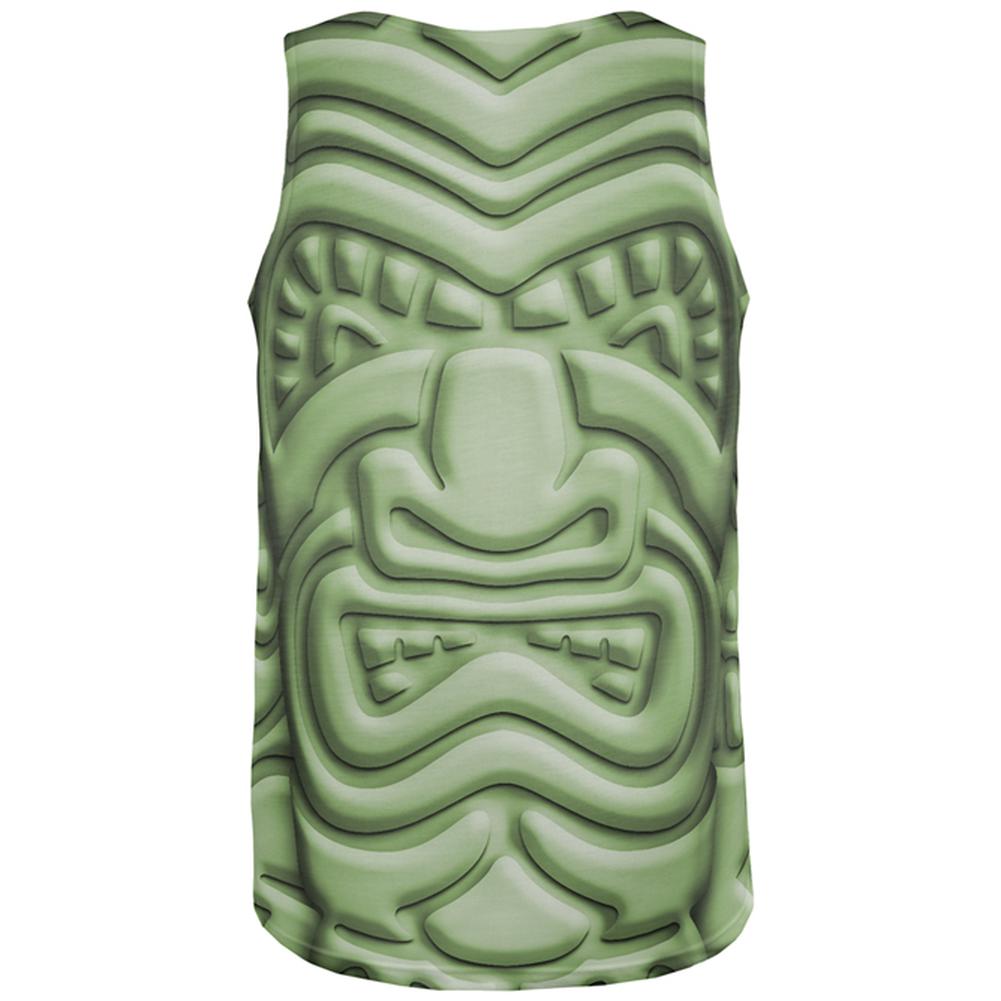 Tiki God Green Face Luau All Over Mens Tank Top Men's Tank Tops Old Glory