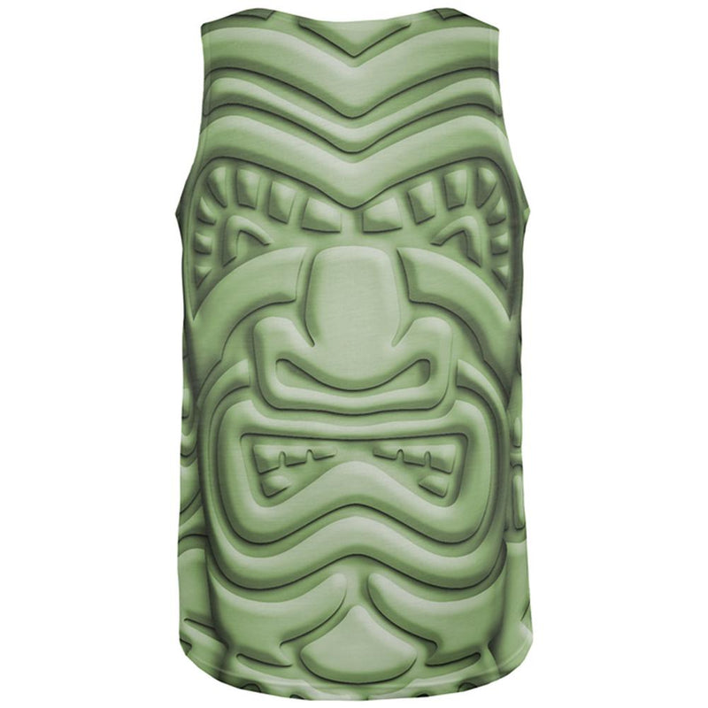 Tiki God Green Face Luau All Over Mens Tank Top Men's Tank Tops Old Glory
