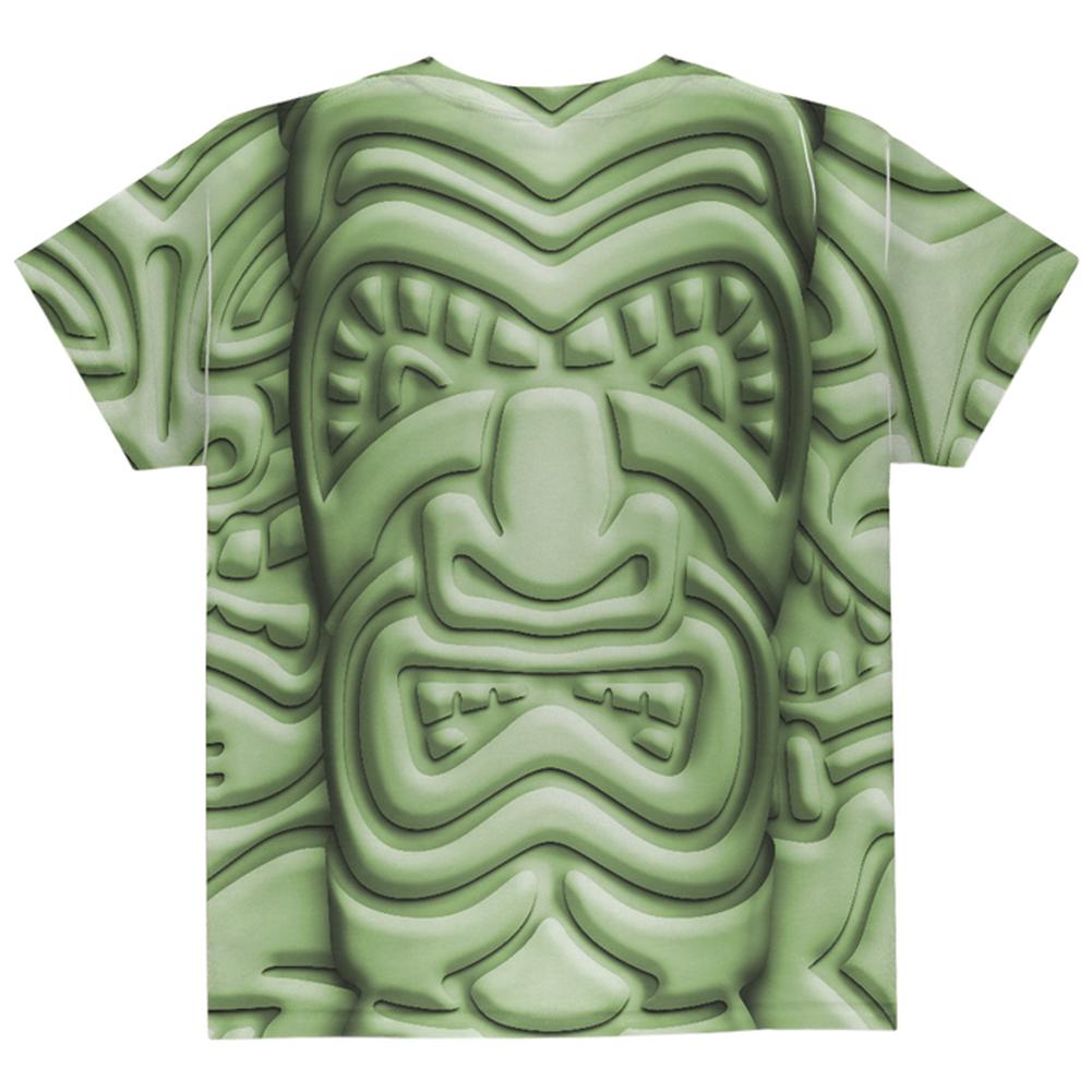Tiki God Green Face Luau All Over Youth T Shirt Youth T-Shirts Old Glory