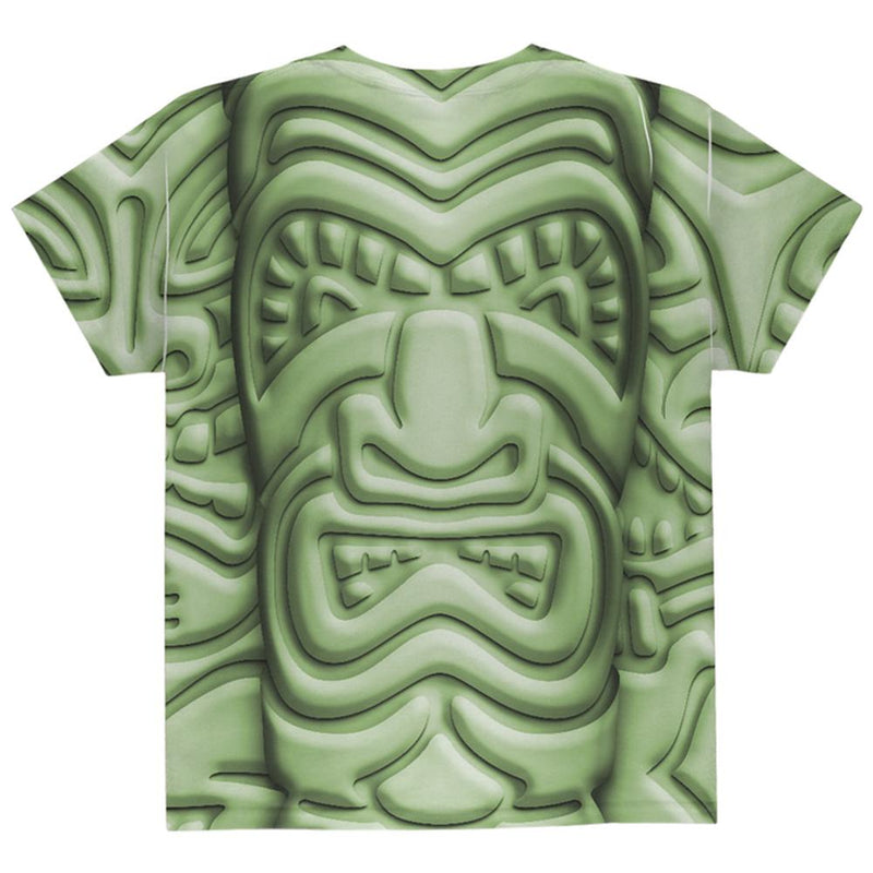 Tiki God Green Face Luau All Over Youth T Shirt Youth T-Shirts Old Glory