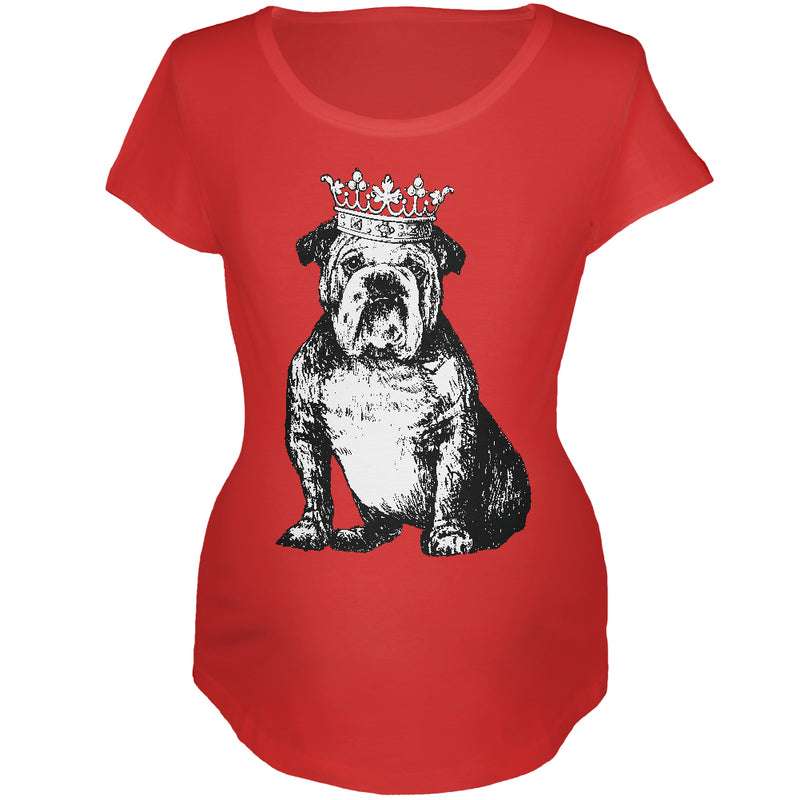 Bulldog Crown Maternity Soft T Shirt Maternity T-Shirts Old Glory 2XL Red