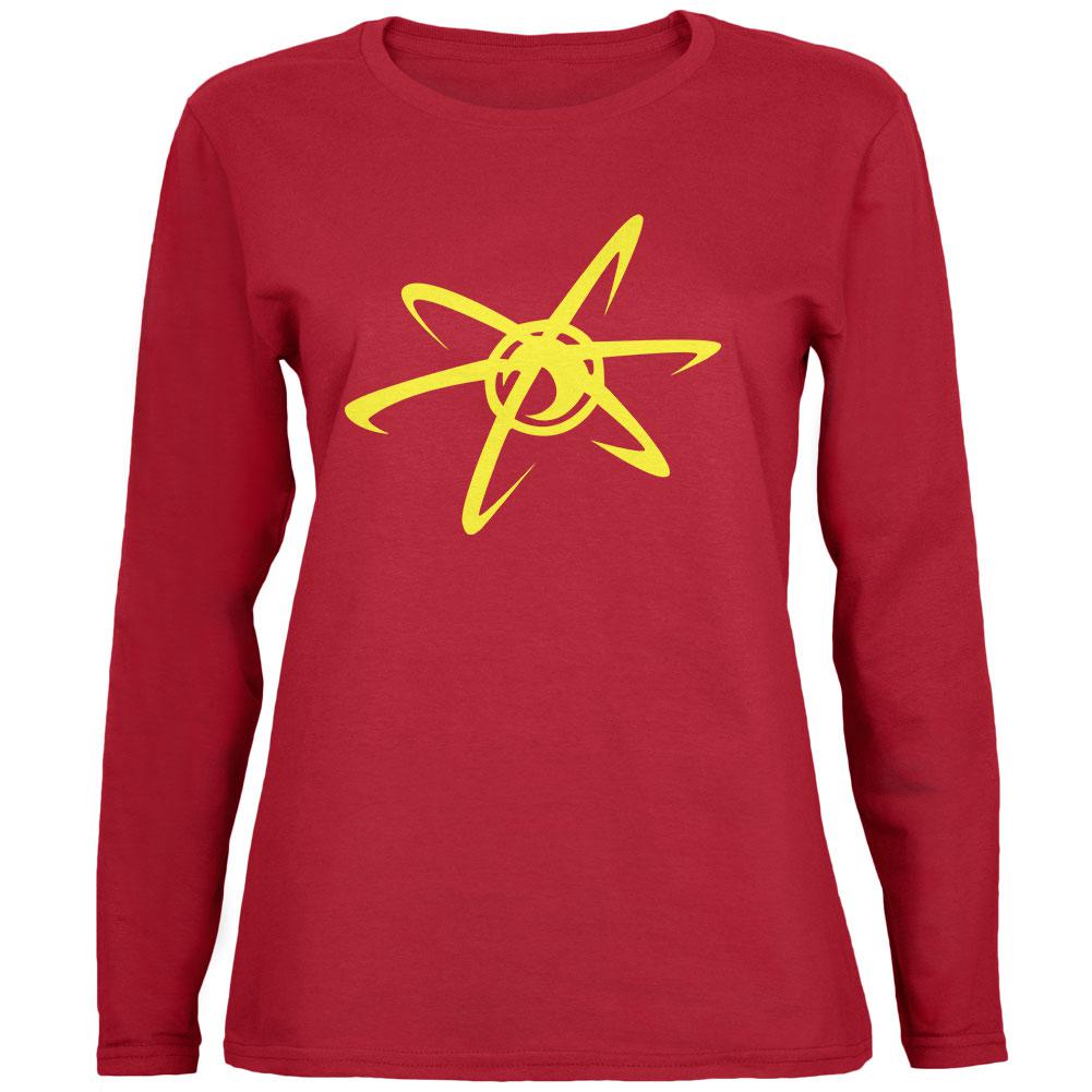 Halloween Boy Genius Womens Long Sleeve T Shirt Women's Long Sleeves Old Glory 2XL Red