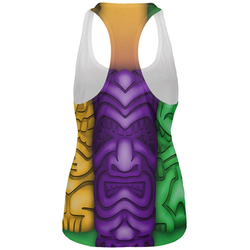 Mardi Gras Tiki Glass Party All Over Womens Work Out Tank Top Women's Tank Tops Old Glory
