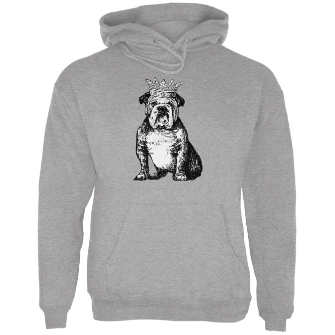 Bulldog Crown Mens Hoodie Men's Hoodies Old Glory LG Grey
