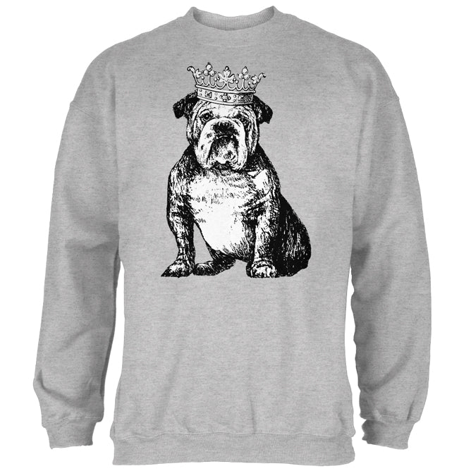 Bulldog Crown Mens Sweatshirt Men's Sweatshirts Old Glory 2XL Grey