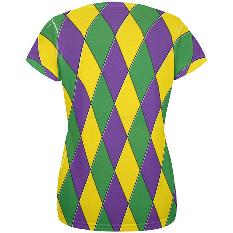 Mardi Gras Let the Good Times Roll Jester All Over Womens T Shirt Women's T-Shirts Old Glory