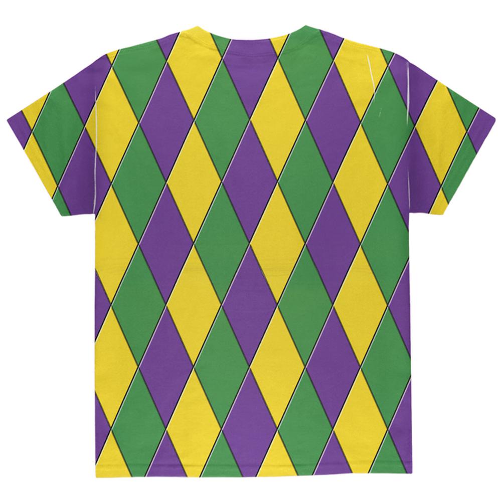 Mardi Gras Let the Good Times Roll Jester All Over Youth T Shirt Youth T-Shirts Old Glory
