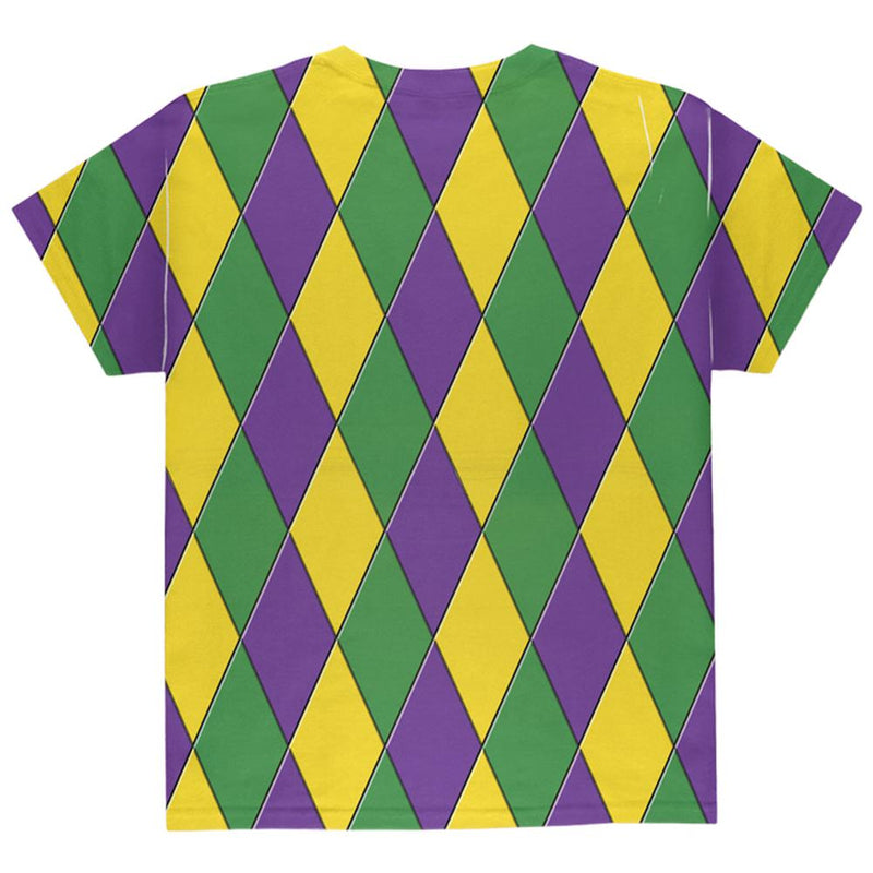 Mardi Gras Let the Good Times Roll Jester All Over Youth T Shirt Youth T-Shirts Old Glory