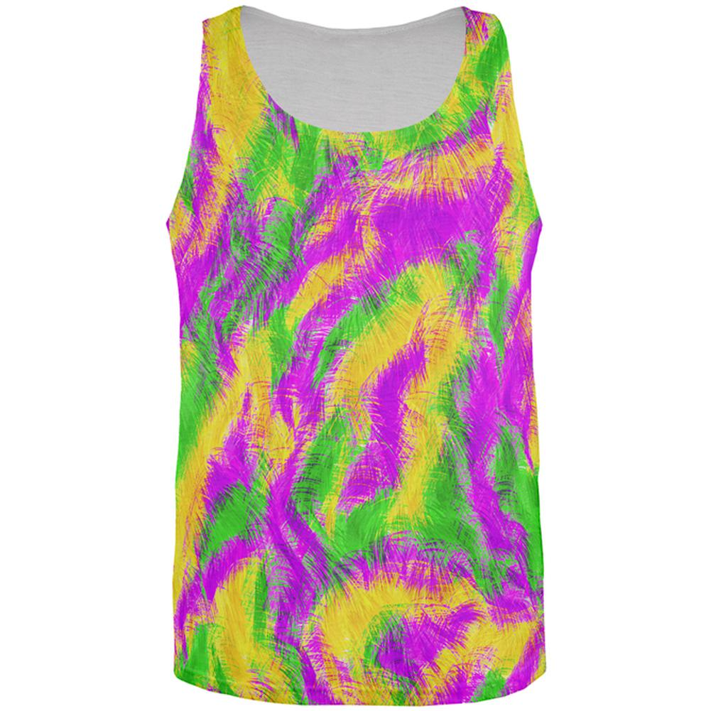 Mardi Gras Bourbon Street Monster Costume All Over Mens Tank Top Men's Tank Tops Old Glory 2XL Multi