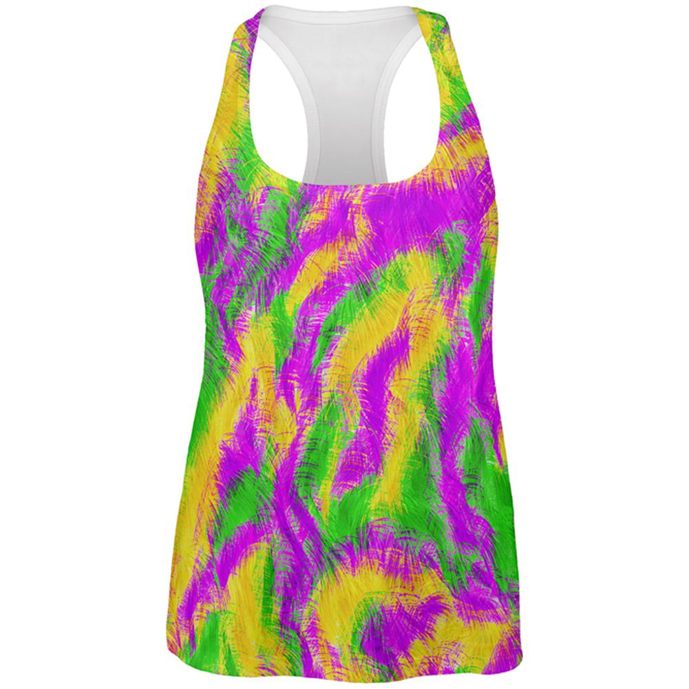 Mardi Gras Bourbon Street Monster Costume All Over Womens Work Out Tank Top Women's Tank Tops Old Glory 2XL Multi