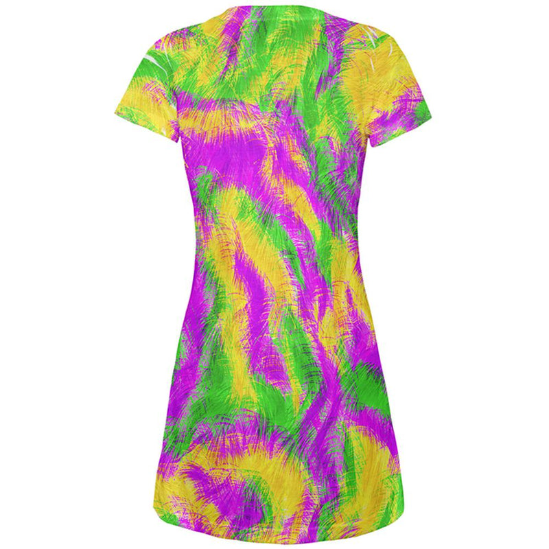Mardi Gras Bourbon Street Monster Costume All Over Juniors Beach Cover-Up Dress Juniors Dresses Old Glory