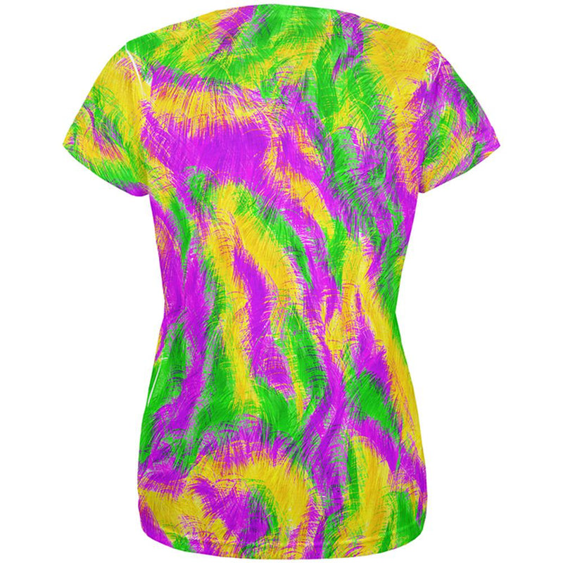 Mardi Gras Bourbon Street Monster Costume All Over Womens T Shirt Women's T-Shirts Old Glory