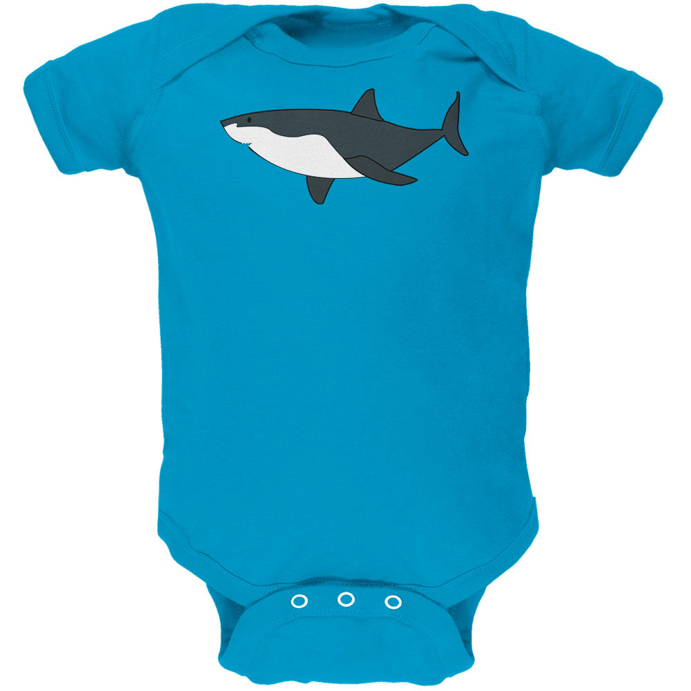 Great White Shark Cute Soft Baby One Piece Baby One Piece Old Glory 0-3M Blue