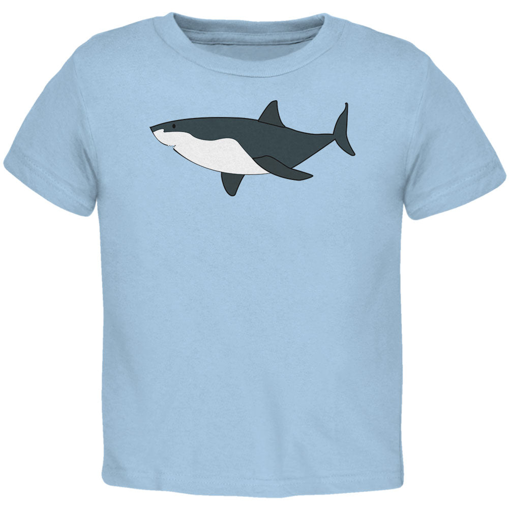 Great White Shark Cute Toddler T Shirt Toddler T-Shirts Old Glory 2T Light Blue