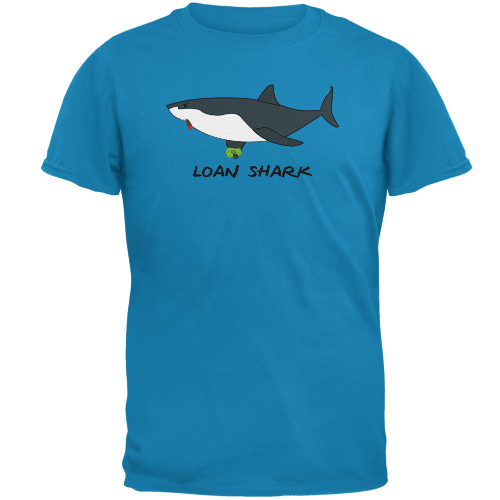 Loan Shark Great White Funny Pun Mens T Shirt Men's T-Shirts Old Glory 2XL Sapphire