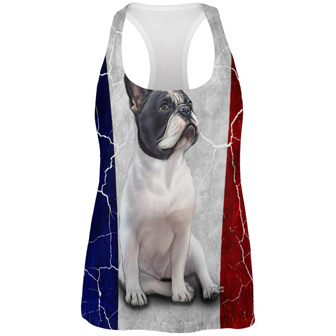 French Bulldog Live Forever Flag All Over Womens Work Out Tank Top Women's Tank Tops Old Glory 2XL Multi