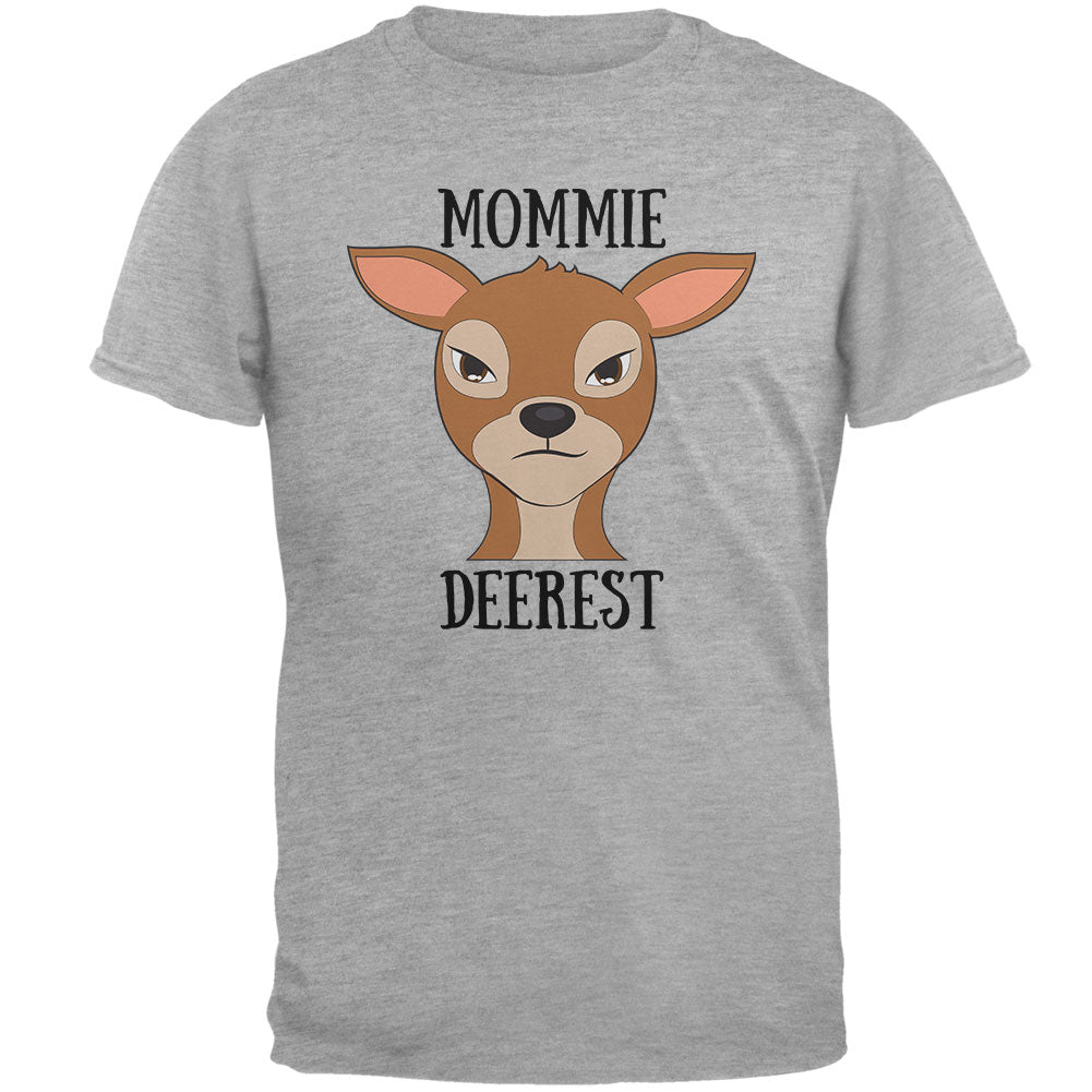 Deer Mommy Deerest Dearest Funny Pun Mens T Shirt Men's T-Shirts Old Glory 2XL Grey