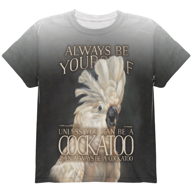 Always Be Yourself Unless Cockatoo All Over Youth T Shirt Youth T-Shirts Old Glory YLG Multicolored