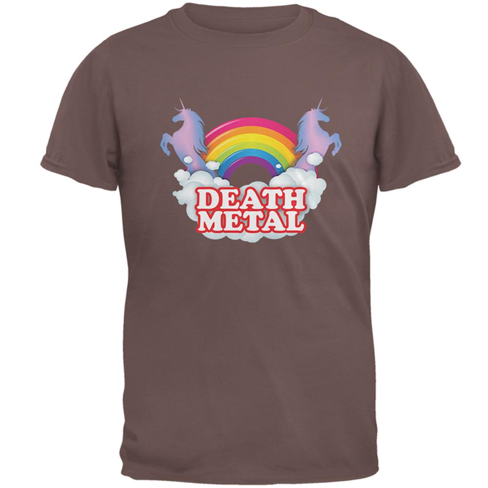 Death Metal Rainbow Unicorns Mens T Shirt Men's T-Shirts Old Glory 2XL Chestnut