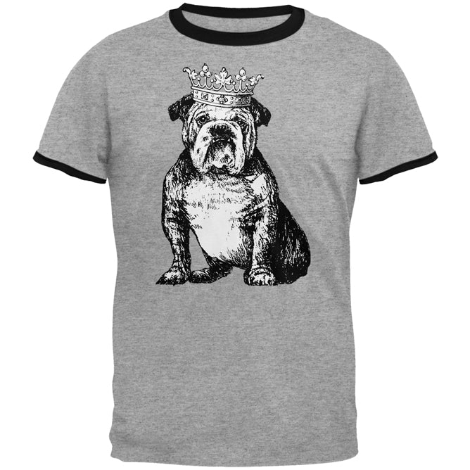 British Bulldog Crown Mens Ringer T Shirt Men's T-Shirts Old Glory 2XL Black