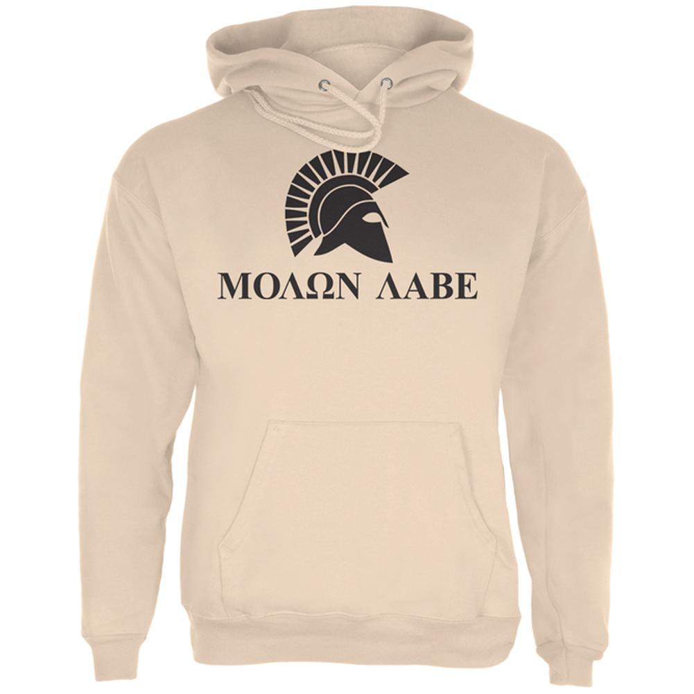 Molon Labe Helmet Mens Hoodie Men's Hoodies Old Glory 2XL Sand