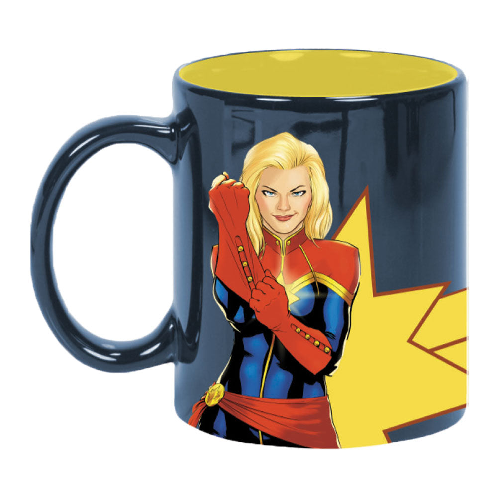 Captain Marvel - Standing Burst Coffee Mug Coffee Mugs Captain Marvel