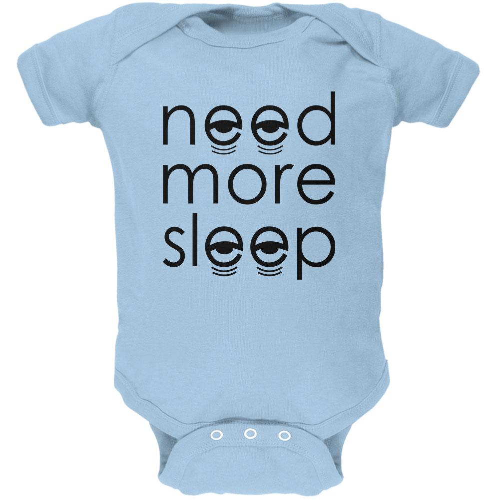 Need More Sleep Soft Baby One Piece Baby One Piece Old Glory 0-3M Light Blue