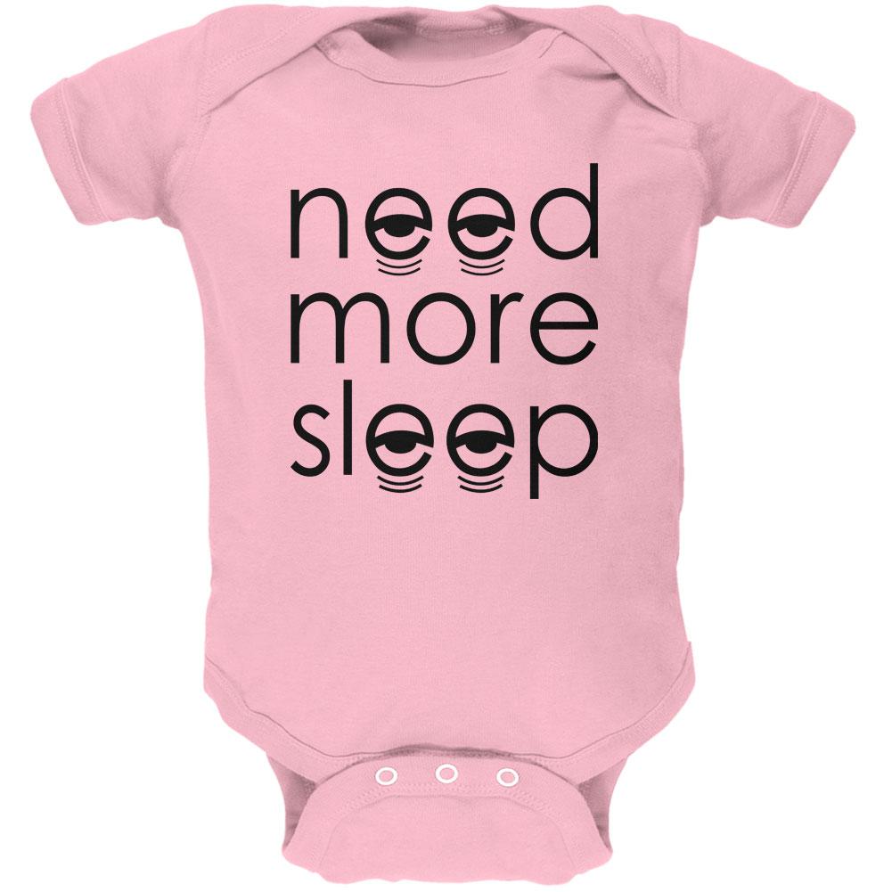 Need More Sleep Soft Baby One Piece Baby One Piece Old Glory 0-3M Light Pink