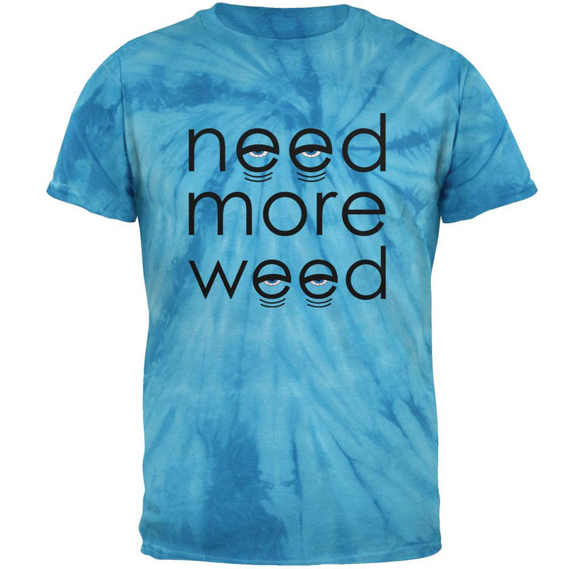 Need More Marijuana Mens T Shirt Men's T-Shirts Old Glory 2XL Pinwheel Blue Tie Dye