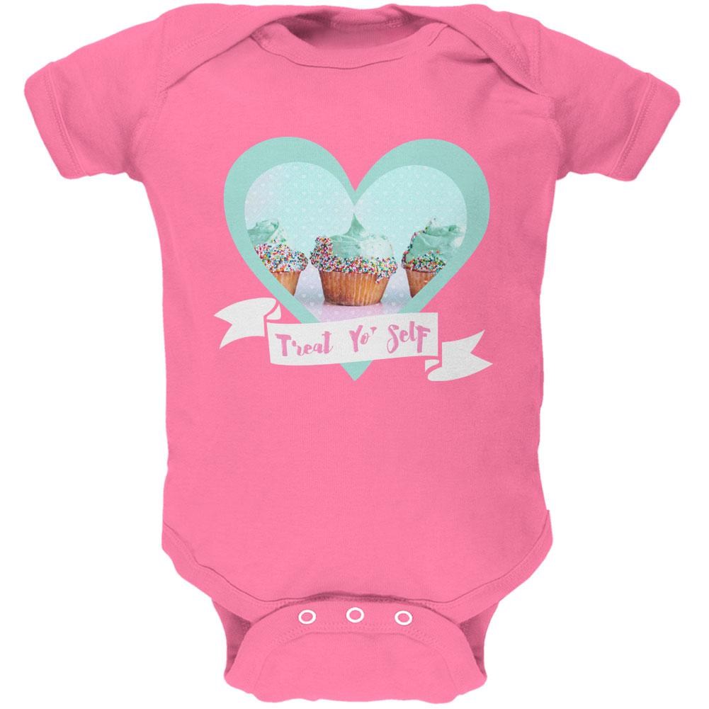 Treat Yo Self Cupcakes Soft Baby One Piece Baby One Piece Old Glory 0-3M Raspberry