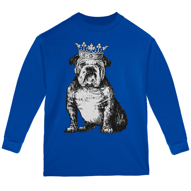 Bulldog Crown Youth Long Sleeve T Shirt Youth Long Sleeves Old Glory YLG Blue