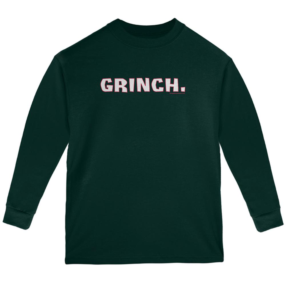 Christmas Grinch Youth Long Sleeve T Shirt Youth Long Sleeves Old Glory LG Forest Green