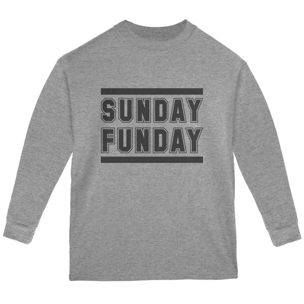 Sunday Funday Youth Long Sleeve T Shirt Youth Long Sleeves Old Glory LG Storm Grey