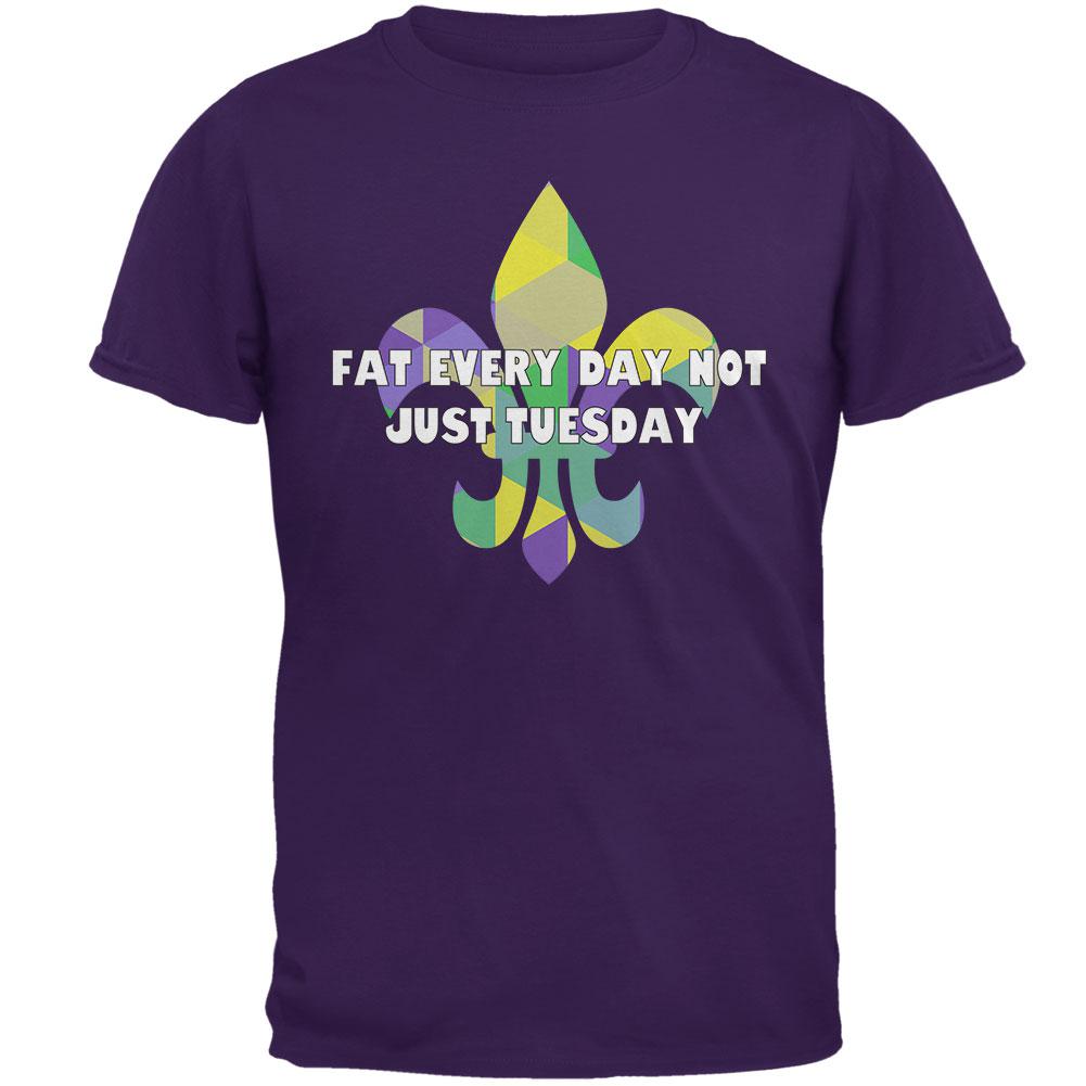 Mardi Gras Fat Tuesday Everyday Mens T Shirt Men's T-Shirts Old Glory 2XL Purple