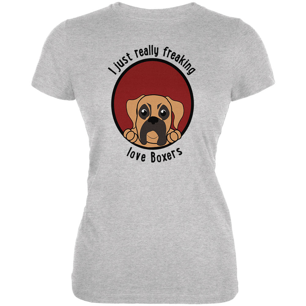I Just Love Boxers Juniors Soft T Shirt Juniors T-Shirts Old Glory 2XL White