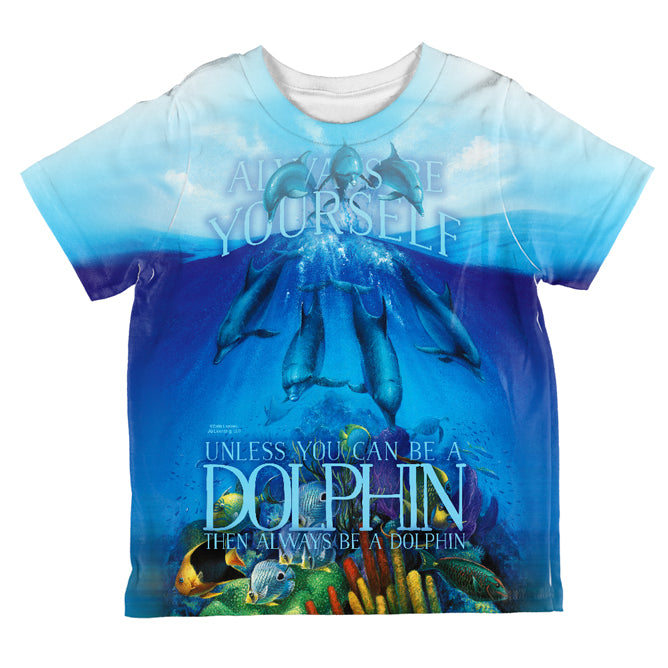 Always Be Yourself Unless Dolphin All Over Toddler T Shirt Toddler T-Shirts Old Glory 2T Multicolored