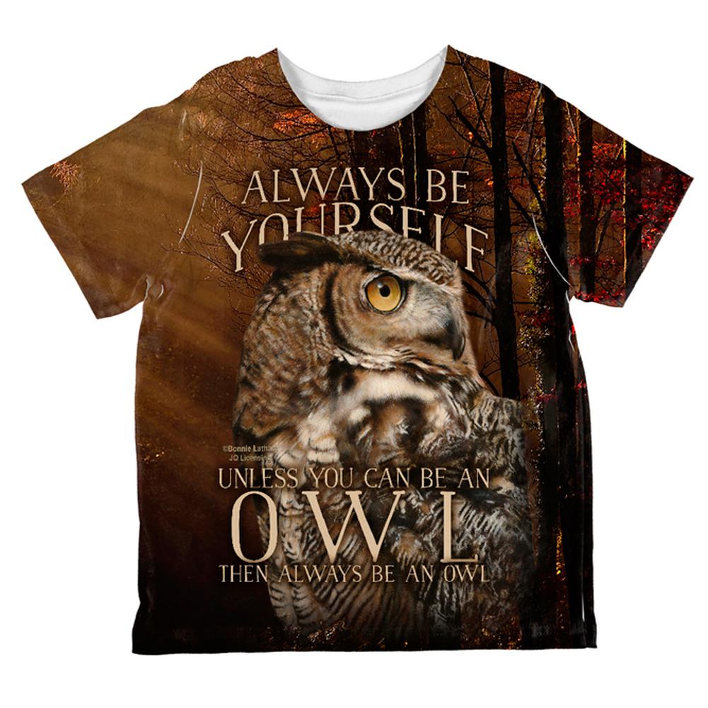 Always Be Yourself Unless Owl All Over Toddler T Shirt Toddler T-Shirts Old Glory 2T Multi