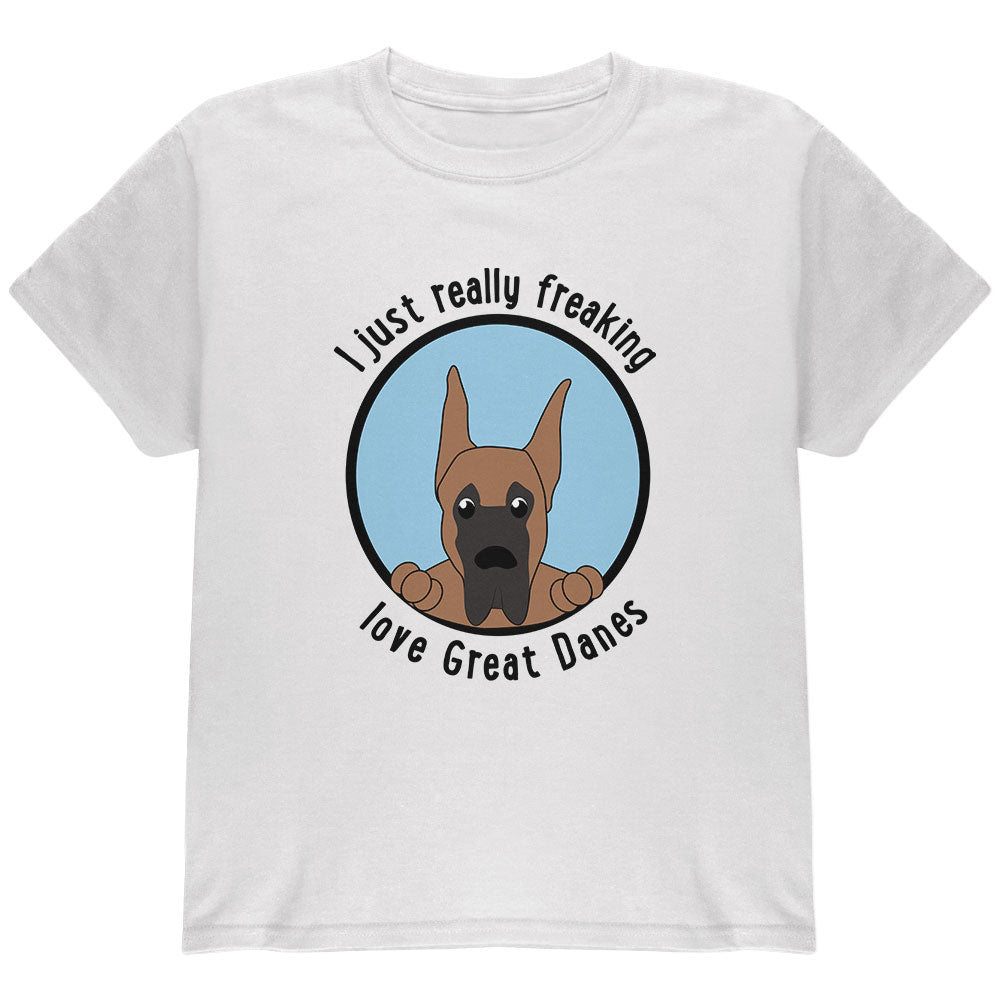 I Just Love Great Danes Dog Youth T Shirt Youth T-Shirts Old Glory YLG White